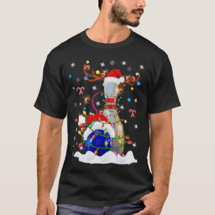 Weihnachts-Festbeleuchtung Bowling Button und Ball T-Shirt
