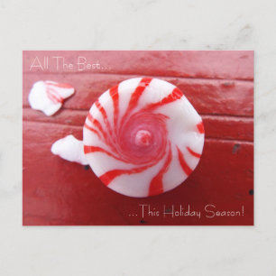 Weihnachts-Festtags-Pfefferminz-Swirls-Bonbon Feiertagspostkarte