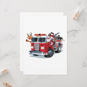 Weihnachts-Feuerwehrauto Cartoon