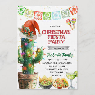 Weihnachts-Fiesta-Party-Einladung Einladung