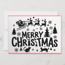 Weihnachts-Flachgrusskarte Feiertagskarte