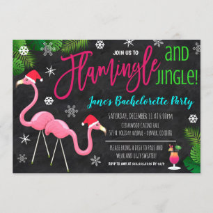 Weihnachts-Flamingle und Jingle-Party Einladung