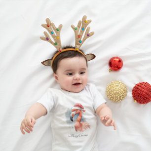 Weihnachts-Flamingo, anpassbar Baby Strampler