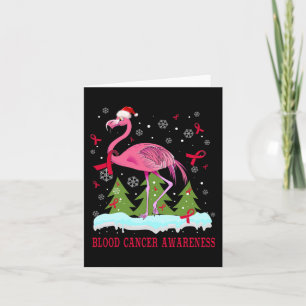Weihnachts Flamingo Blutkrebs Bewusstsein Geschenk Karte
