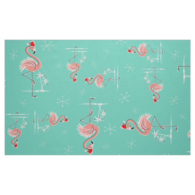 Weihnachts Flamingo Drehung große Muster Stoff (Fat Quarter (45,7 x 55,9 cm))
