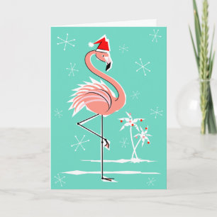 Weihnachts Flamingo Frohe Weihnachtsgrüße Karte