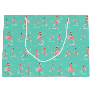 Weihnachts Flamingo Multi große Geschenktüte