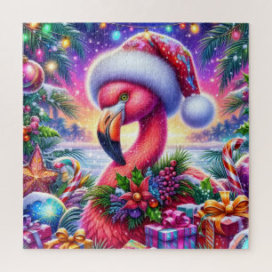 Weihnachts-Flamingo-Puzzle Puzzle