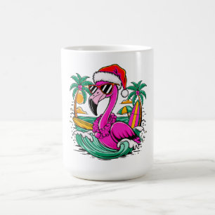 Weihnachts-Flamingo-Spaß im Paradies Kaffeetasse