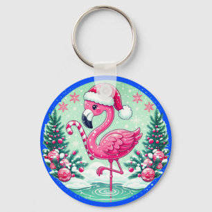 Weihnachts-Flamingo-Sublimations-Clipart-10424 Schlüsselanhänger