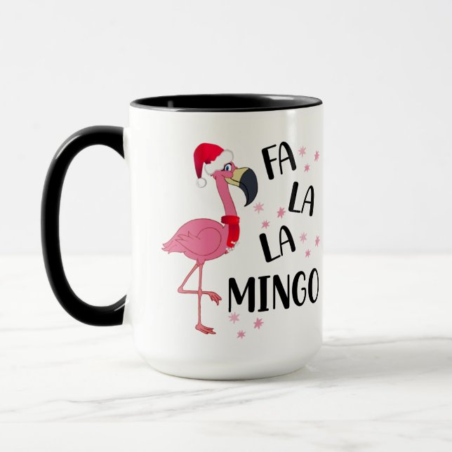 Weihnachts-Flamingo-Tasse Tasse (Links)