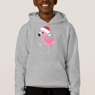 Weihnachts-Flamingo, Weihnachtsmannmütze, Weihnach Hoodie