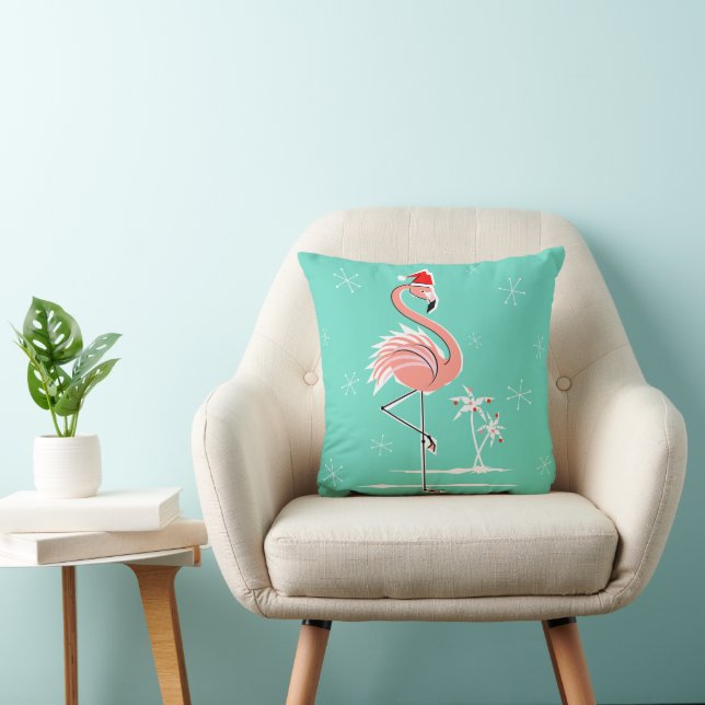 Weihnachts-Flamingo-Wurfkissen Kissen (Stuhl )