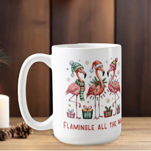 Weihnachts-Flamingos Flamingle All The Way Kaffeetasse