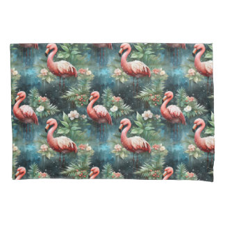 Weihnachts-Flamingos mit Mistleton Kissenbezug