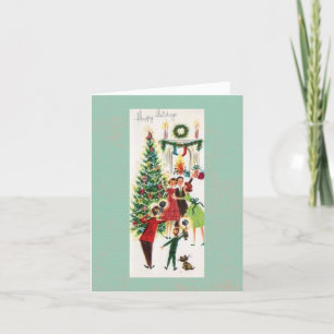 Weihnachts-Flash-Bulb-Foto - Der gute alte Tag Feiertagskarte