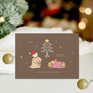 Weihnachts-Flat-Feiertagskarte Feiertagskarte