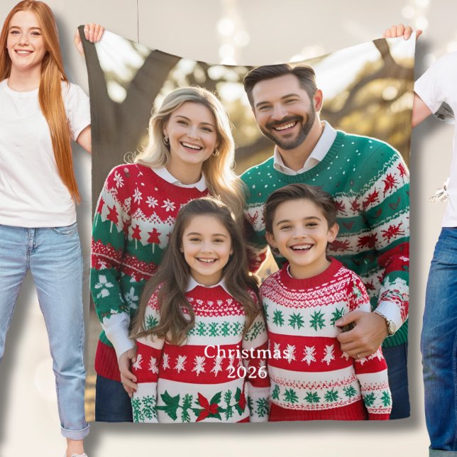 Weihnachts-Fleece-Decken Großeltern-Geschenke Foto Fleecedecke (Von Creator hochgeladen)