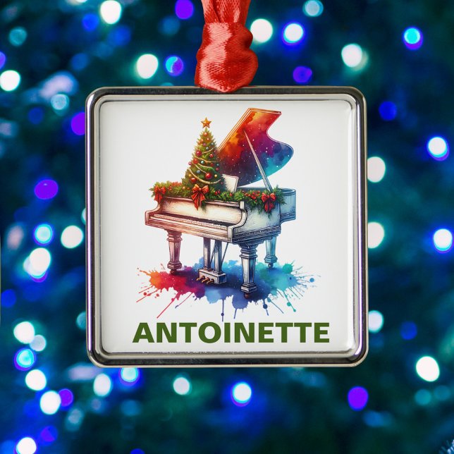 Weihnachts-Flügel Custom Name Ornament Aus Metall (Von Creator hochgeladen)