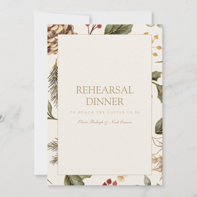 Weihnachts-Foliage-Probe-Dinner Einladung (Vorderseite)