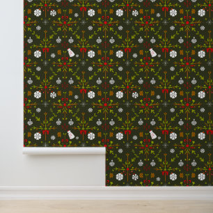 Weihnachts-Folkloredesign Tapete