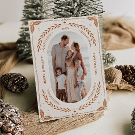 Weihnachts-Folklorekunst-Urlaubskarte Einladung