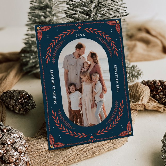 Weihnachts-Folklorekunst-Urlaubskarte Einladung (Von Creator hochgeladen)