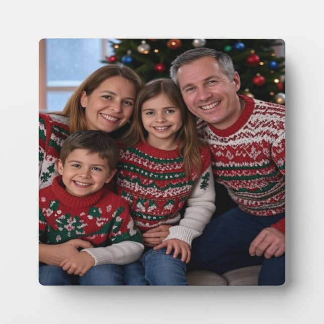 Weihnachts-Foto anpassen Fotoplatte (Vorderseite)
