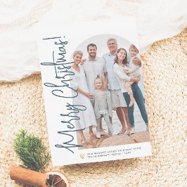 Weihnachts Foto Arch & Gold Herzstück FARBE Feiertagskarte