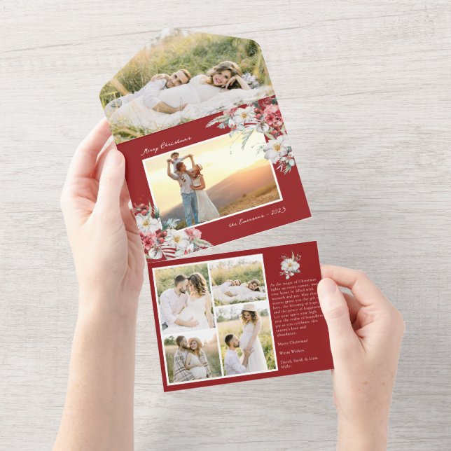 Weihnachts-Foto auf einer Karte (Abreißen)