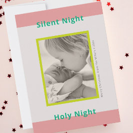 Weihnachts-Foto begrüßt Neugeborenes Feiertagskarte