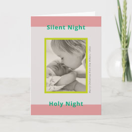 Weihnachts-Foto begrüßt Neugeborenes Karte