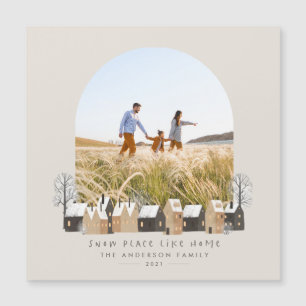 Weihnachts-Foto-Bogen nord-natur Magnetkarte