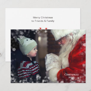 Weihnachts-Foto Bokeh Overlay Karte 2 Seite