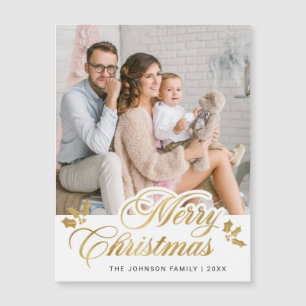 Weihnachts FOTO Feiertag Gruß Magnetkarte