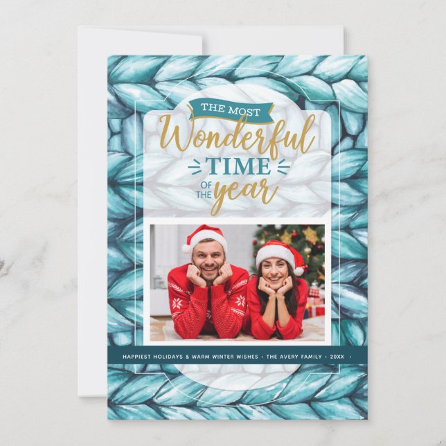 Weihnachts-Foto Feiertagskarte (Vorderseite)