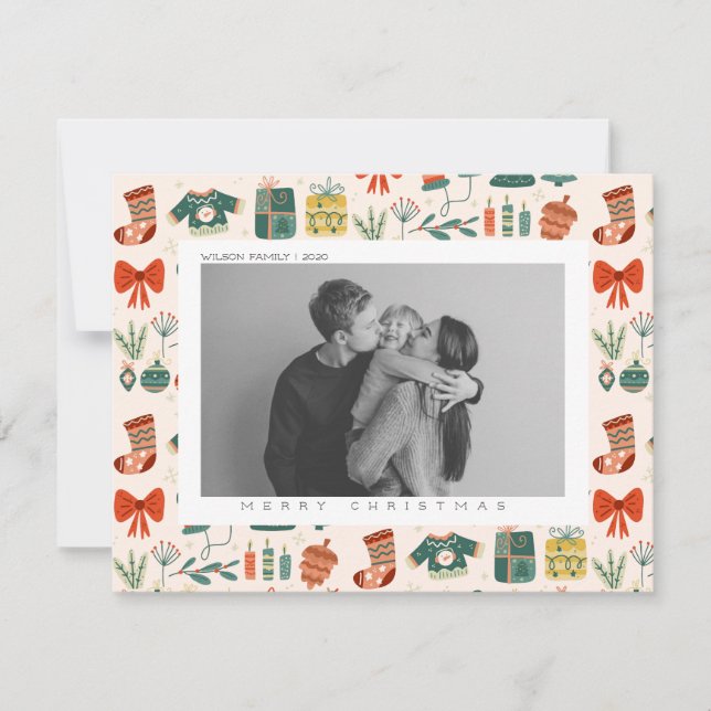 Weihnachts-Foto Feiertagskarte (Vorderseite)