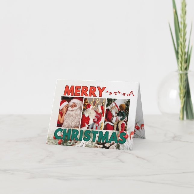 Weihnachts-Foto Feiertagskarte (Vorderseite)