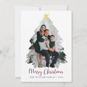 Weihnachts-Foto-Flat-Karte Feiertagskarte