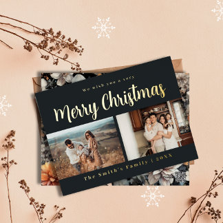 Weihnachts-Foto Folien Feiertagspostkarte