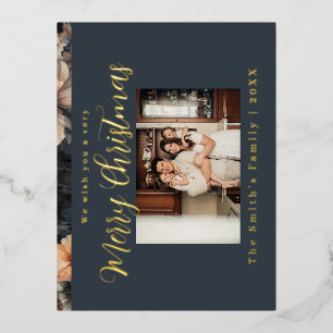 Weihnachts-Foto Folien Feiertagspostkarte