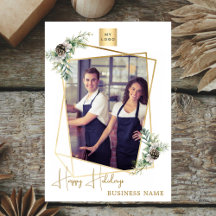 Weihnachts-Foto geometrisches Gold, modern