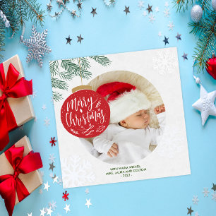 Weihnachts-Foto-Grußkarte Einladung