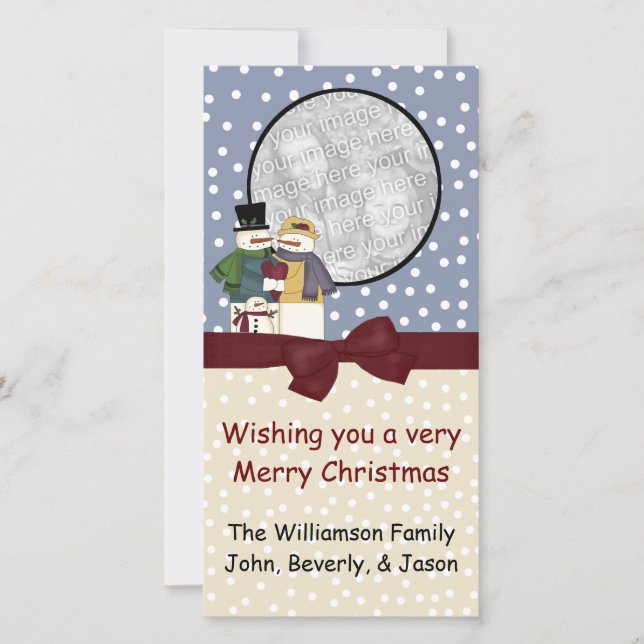 Weihnachts-Foto-Grußkarte Feiertagskarte (Vorderseite)