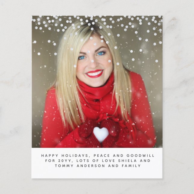 Weihnachts-FOTO-Haushaltsjahr - Überprüfungsschrei (Vorderseite)