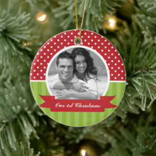 Weihnachts-Foto Keramik Ornament