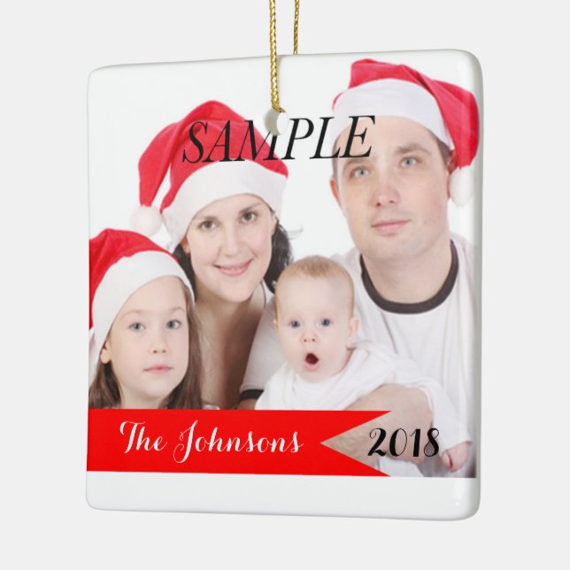 Weihnachts-Foto Keramikornament (Links)