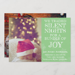 Weihnachts-Foto-Kinderankündigung Einladung