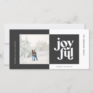 Weihnachts-Foto moderne fröhliche Typografie schwa Feiertagskarte
