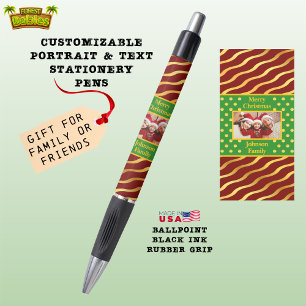 Weihnachts-Foto Name Gifting Xmas Red Green 🎁 Kugelschreiber